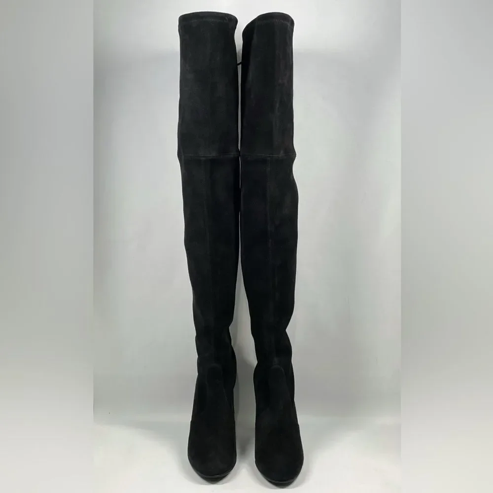 Stuart Weitzman Highland Block Heel Suede Over The Knee Boots size 9